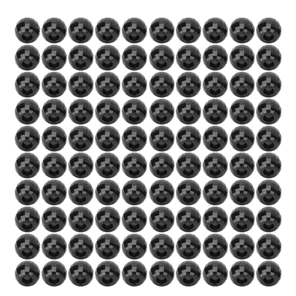 100 stk. Hårfletteperler Plast Store Hull Seksjon 12mm Dreadlocks Hårfletteperler Svart
