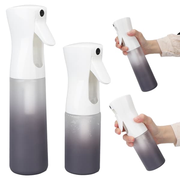 2 stk tomme sprayflasker fin tåke påfyllbare spraybeholdere for hårplante 300ml 200ml gradient grå