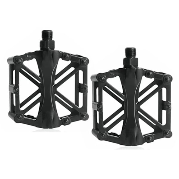 Sort aluminiumslegering cykelpedaler - 2 stk, reparationsdele & tilbehør