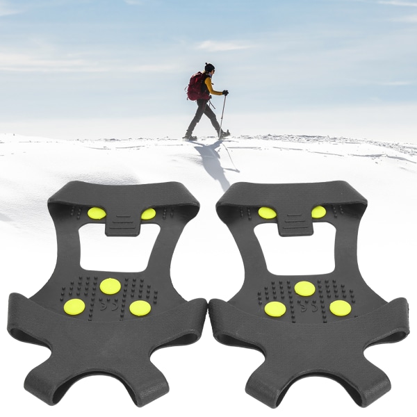 1 par Universal 10 tänder Anti Slip Ice Cleat Sko Grepp Spikar Klampor Stegar för Vandring Klättring L:39-42