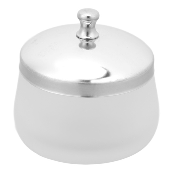 Nail Art Cup Udsøgt Frosted Glas Negle Dappen Fad med Metal Låg til Manicure Shop Salon