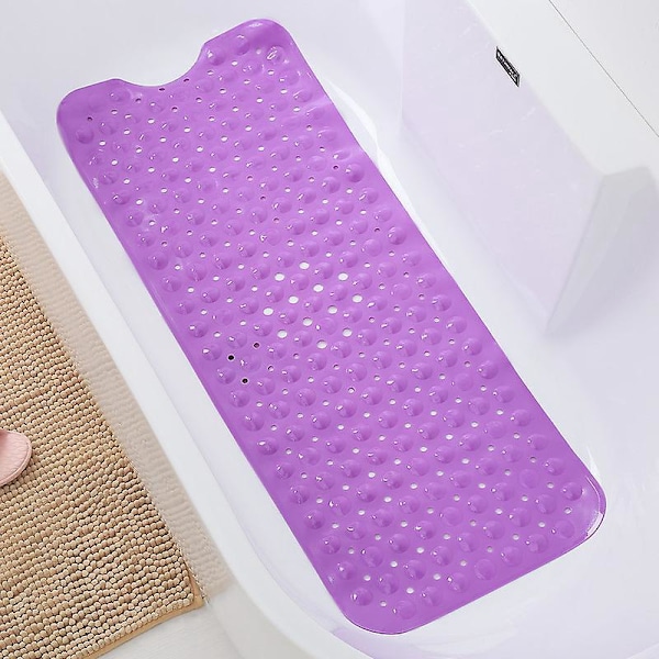 100x40cm Halkfri Badrumsmatta, Mögelresistent Badmatta med 200 Sugkoppar, Extra Lång Matta