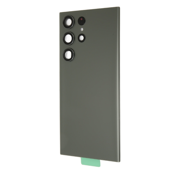 Mobiltelefon glasbaksida förinstallerad kameralins perfekt passform telefon bakre glasdörrskydd för S23 Ultra Green