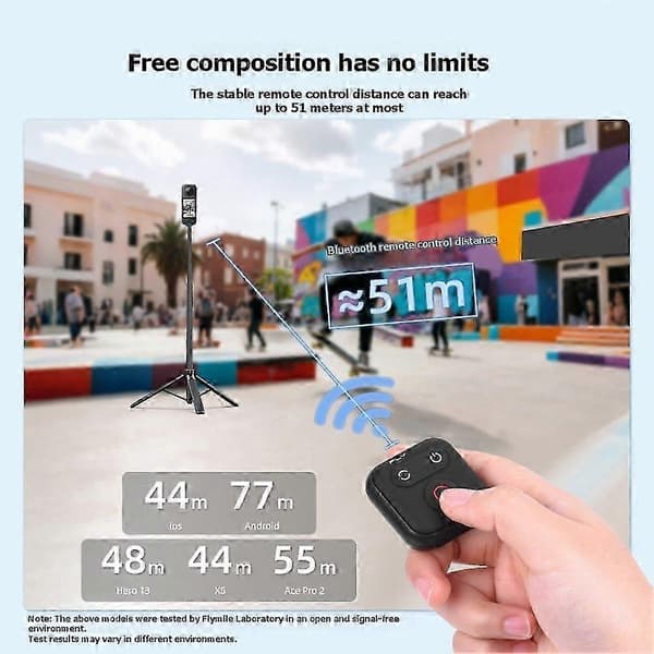 For Insta360 X5/X4/Ace Pro 2/Ace Pro Bluetooth-fjernkontroll Ios/Android lukker selfie-fjernkontroll