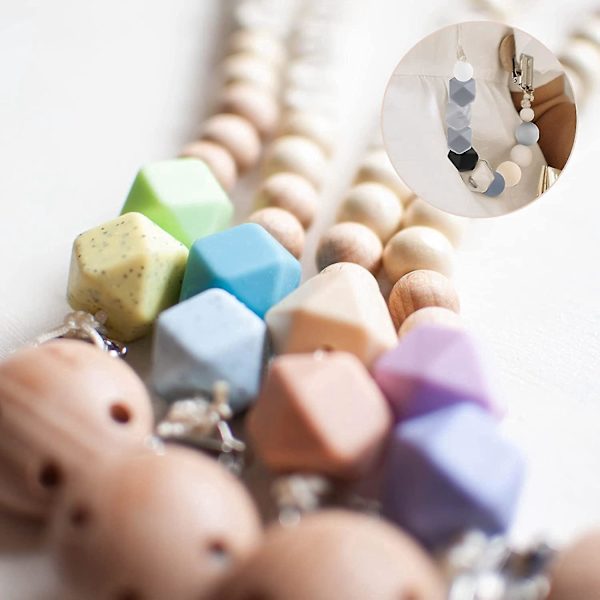 Silikoneperle Bulk Kit til Smykkefremstilling - 100 stk Runde og Sekskantede Perler