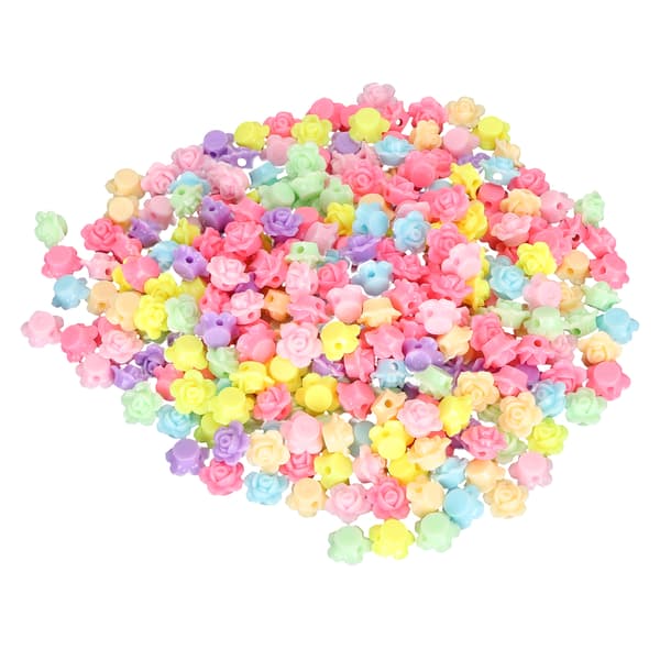 300 st blomsterpärlor plast barn DIY smyckestillbehör hantverksmaterial