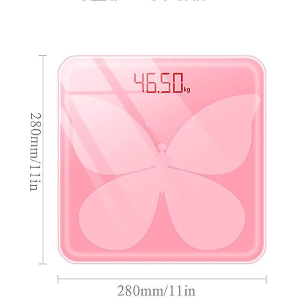 Digital badrumsvåg hög precision vägning fjärilspulver elektronisk våg 280*280mm
