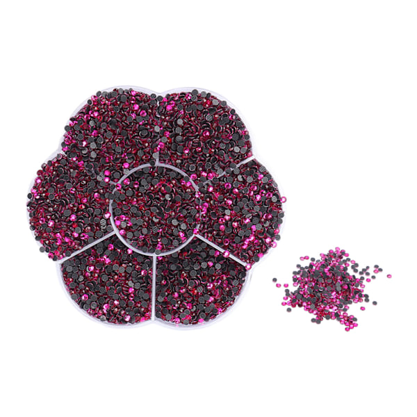 14400 st Rhinestones Shiny Transparent Dekorativa Nail Art Tillbehör för Kläder Skor S601 Rosa