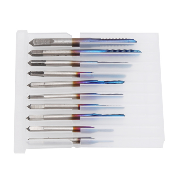 10 kpl Kierretappisarja Suora huilu set M1 M1.2 M1.4 M1.6 M1.7 M1.8 M2 M2.5 M3 M3.5