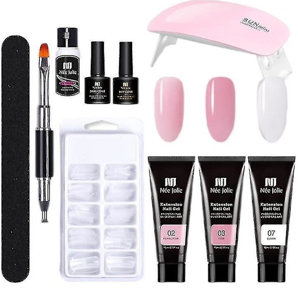 Akryl Polygel Nagel Extensions Kit - Professionellt Nagel Förbättrings Set