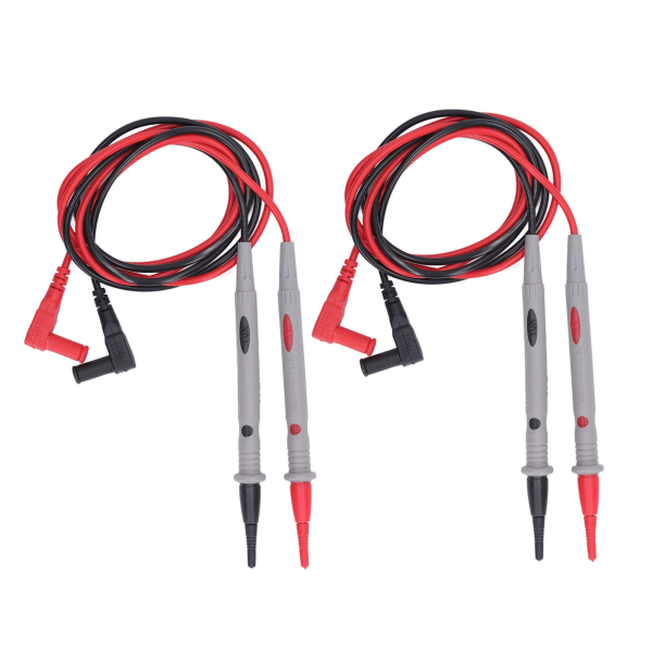 2 sæt Multimeter testledninger Silikone testprobe nåle Elektrisk testledningssæt Universal 1000V 10A