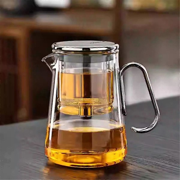 700ml Magnetisk Tekanna i Glas med Filter - Vattenkokare Tekanna A