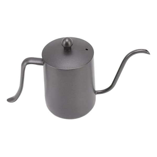 Tudkaffekande Professionel 600 ml Kapacitet Rustfrit Stål Gooseneck Kaffekedel til Hjemmerejse Sort