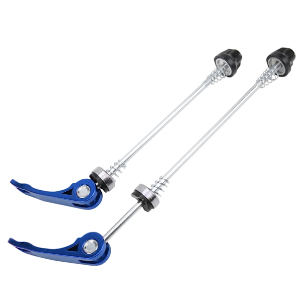 2 stk Road Mountain Cykel Quick Release Skewers Bike Forreste Bagspyd Tilbehør Blå