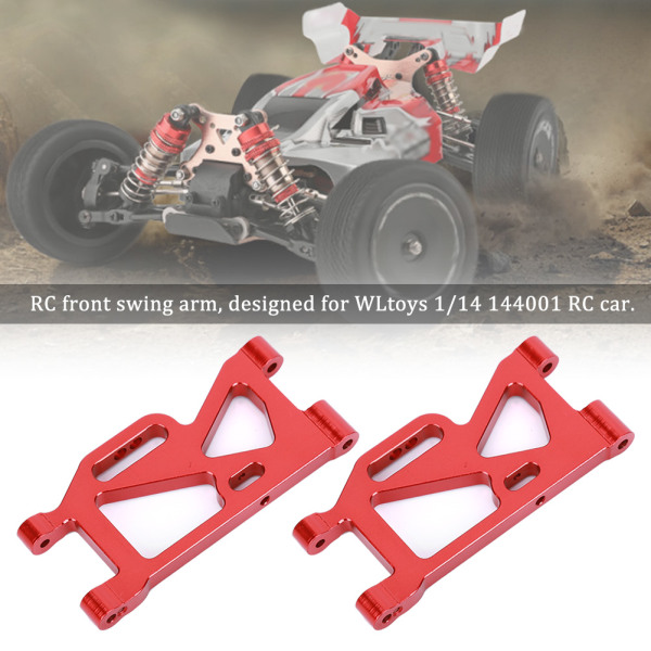 Metall främre svängarm RC bilreservdelar för WLtoys 1/14 144001 RC modellbil