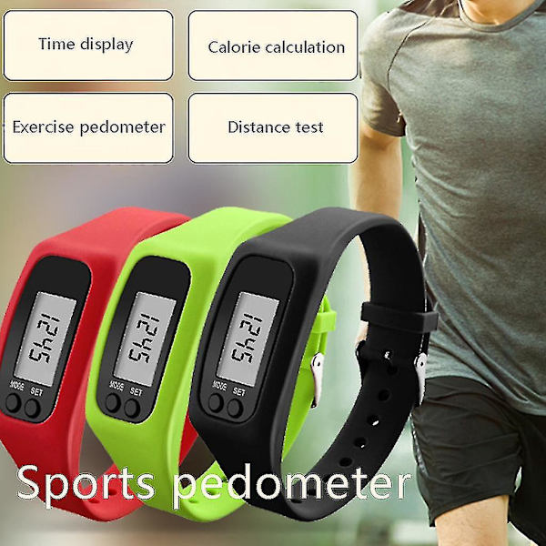 Smart LED-stegräknare armbandsklocka - Spåra steg, kalorier och distans Vit