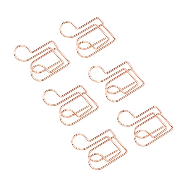 100 stk. papirclips multifunktionelle innovative søde former rustfri galvanisering metalpapirclips til dokumentklassificering