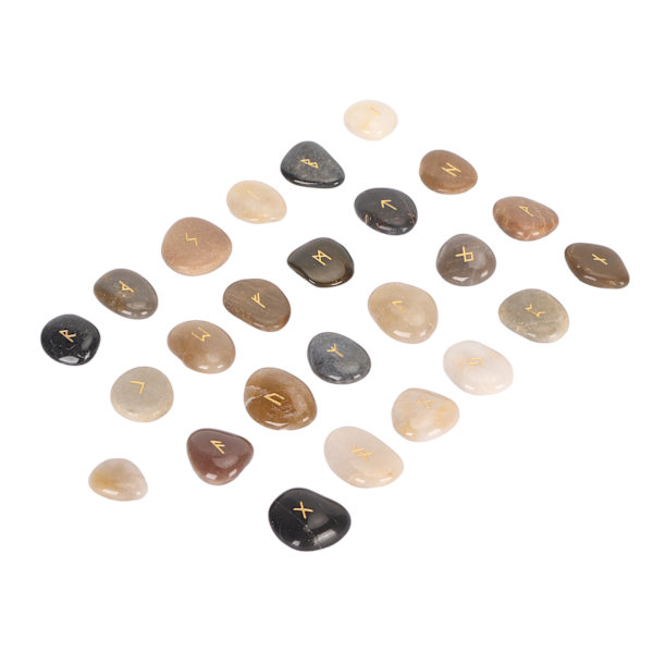 25 stk Rune Stones Set Held og lykke Eliminer negativitet Letvægts spådomsværktøjer til Housewarming Meditation