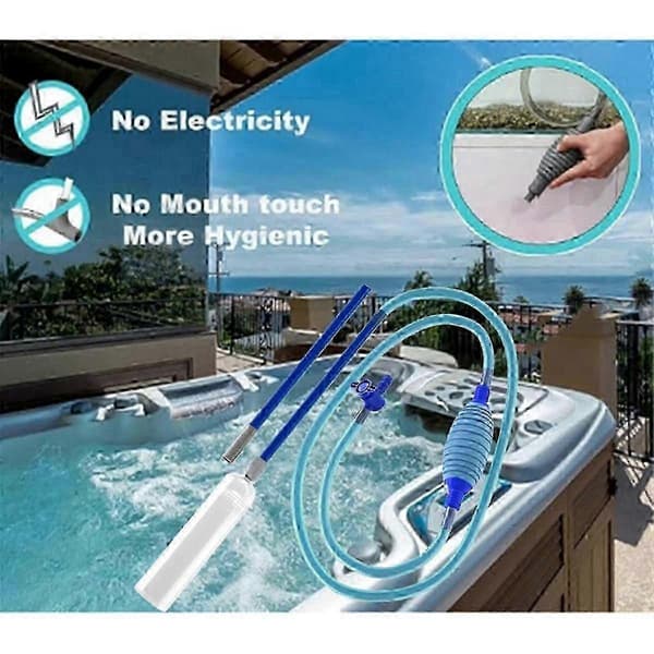 Spa Vacuum Spa Vac Manual Cordless Spa Vacuum Inflatable Spa with 3M Handle