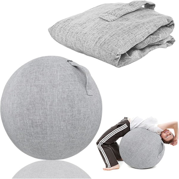 65 cm Skyddsöverdrag för Träningsboll, nce Bollöverdrag, Vikbart Överdrag i Tyg för Sittbollar, Lätt Yoga Bollöverdrag för Graviditet, Fitness, Yoga