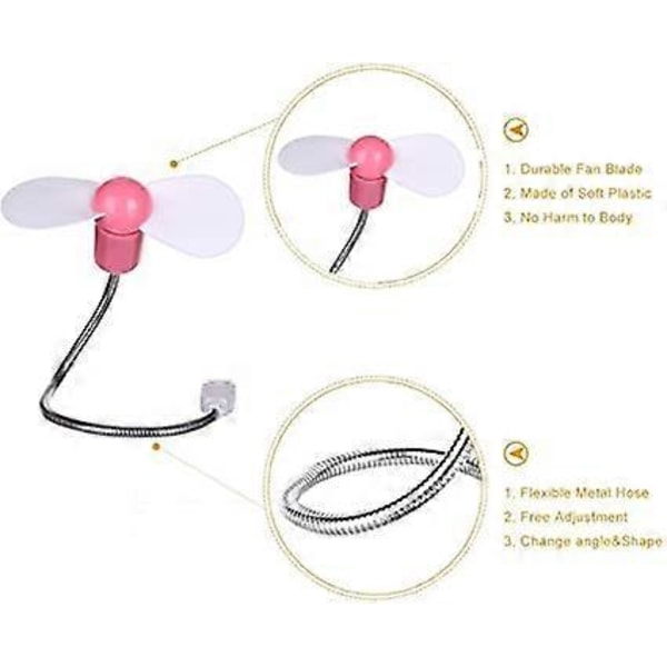 Mini USB-tuuletin 4 kpl Kannettava joustava jäähdytystuuletin pöytätietokoneelle PC:lle