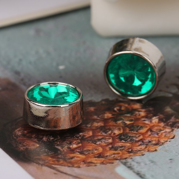 20 st nitar med rund nitar i legering för gör-det-själv-skor, kläder och väskor, dekoration med 20 st brickor, 12 mm, cyan