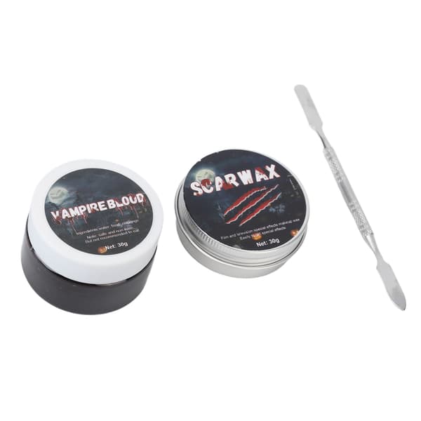 Ärrvax Koagulerat Blod Kit Sår Modellering Halloween SFX Sminkkit med Spatel