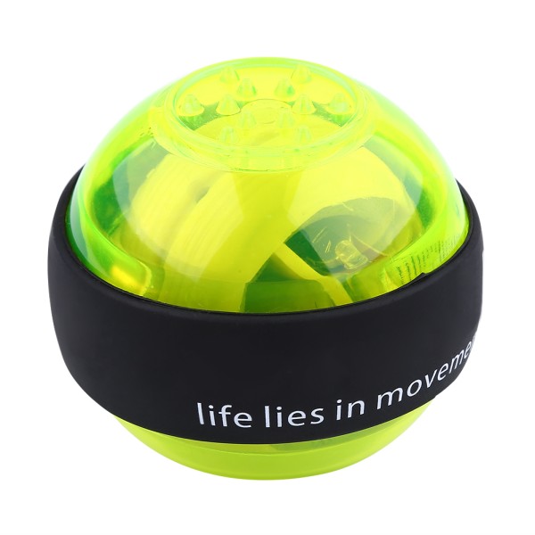 LED-harjoituskäsirannegyroskooppi Power Ball golftennisvoimalle (vihreä)