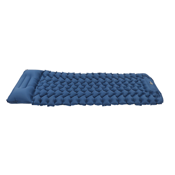 Oppustelig sovepude ergonomisk design fod oppustelig sovepude med opbevaringspose til kontor udendørs camping navy blå