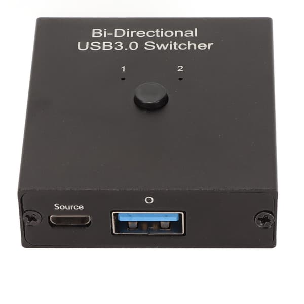 USB 3.0 Switch Selector 2 ind 1 ud 1 ind 2 ud Tovejs Metal Shell USB Delingsswitch til Computer Printer Telefon