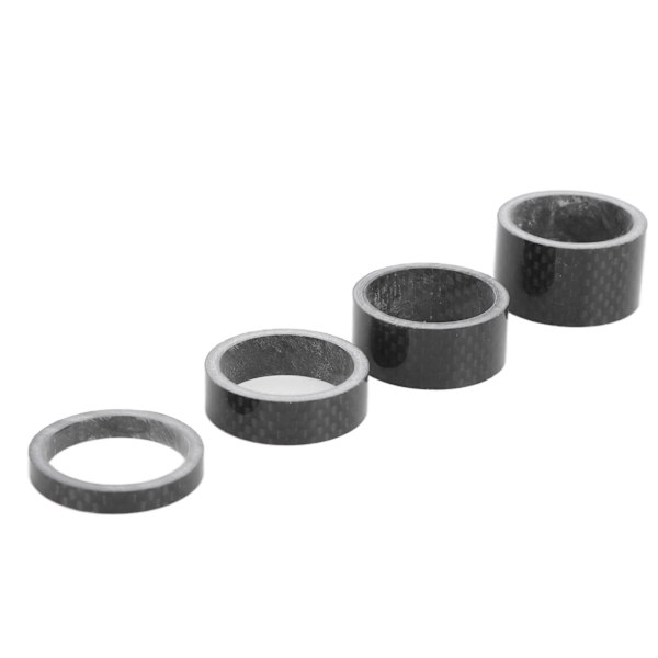 Cykel Headset Vaskemaskine Fuld Carbon Fiber Cykel Forgaffel Stammeafstandspasning Passer Til 1,1 Tommer Forgaffel 4stk