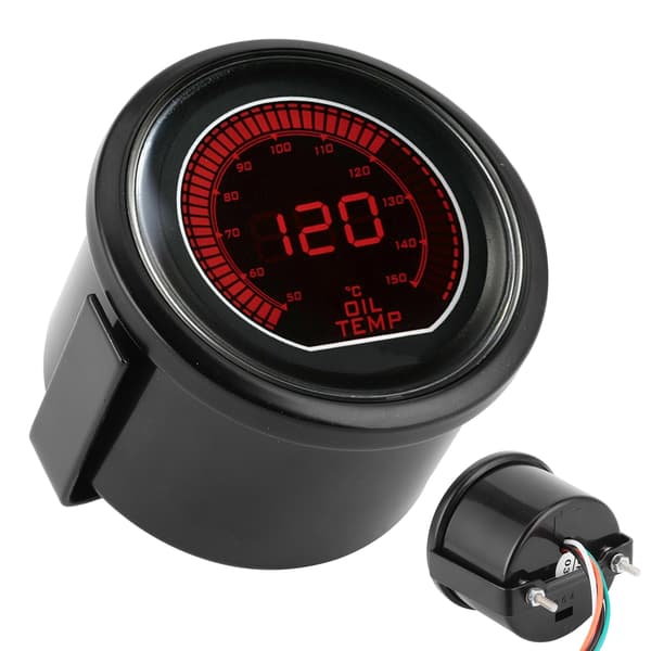 Olietermometer 52mm/2in til EVO Series Universalmåler Blå Rød LED-lys til 12V Benzinbiler