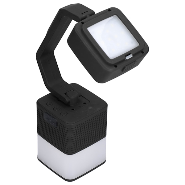 Campinglampa Multifunktionell Tältlampa USB Ficklampa med Högtalare Nödlampa för Utomhusbelysning Svart