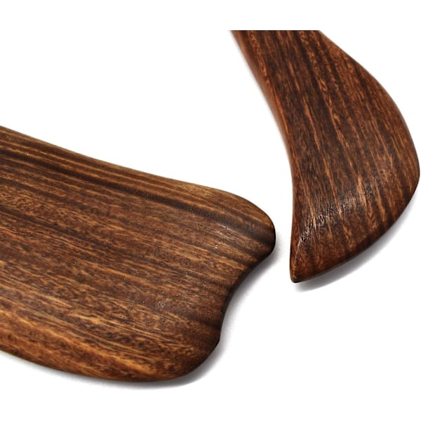 Træ Gua Sha Massageværktøjssæt 2 stk. Sandeltræsskrabebræt Akupunkturpunkt Massager