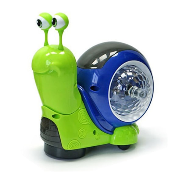 Snail Baby Toy - Interactive Walking Tummy Time Snail Toy med musikk og lys (grønn) Green