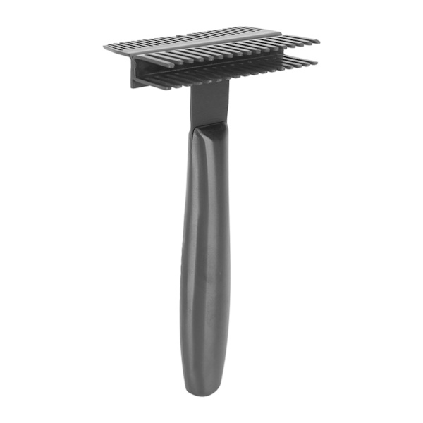 Hunde Grooming Kam Multifunksjonell Fjerner Hår Grundig Hul Kjerne Håndtak Rustfritt Stål Pet Kam for Pet Deshedding Dematting Bad Massasje Svart