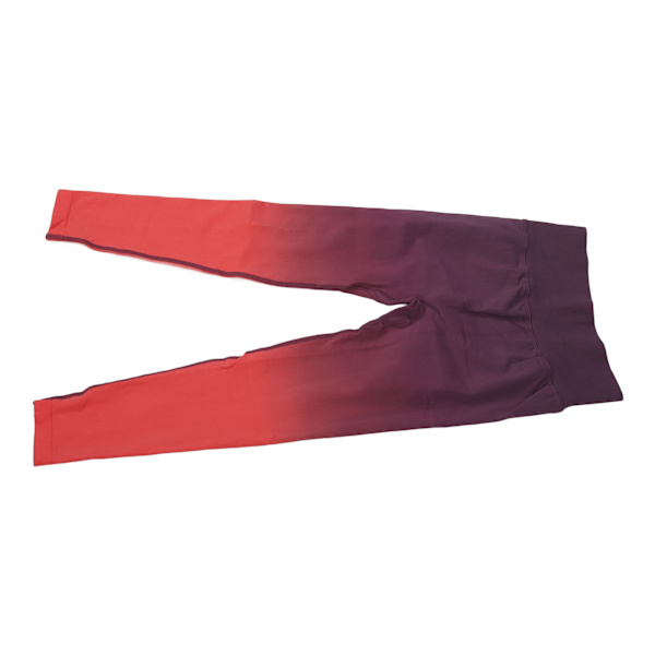 Kvinnor Höftlyftsbyxor Röd Lila Gradient Färg L Storlek Högmidjade Leggings för kvinnor