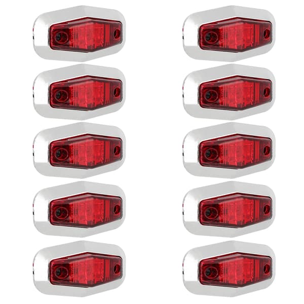 10 st röda 2 LED lastbilssidemarkeringsljus lastbilssignalindikator positionsljus