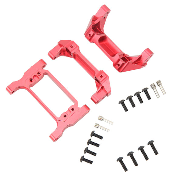 RC främre bakre stötfångare monteringsservo monteringssats aluminiumlegering stötfångare monteringsservo montering för Traxxas 1/10 RC Crawler Car Röd