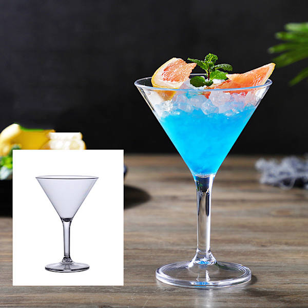 Husholdning Akryl Kald Drikkekopp Vin Cocktail Champagne Glass Cup Goblet Bar Wares8061