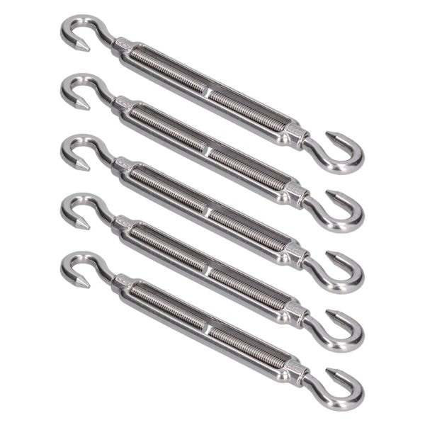 5 stk. spændespænde krog og krog wire Rope Tension 304 rustfrit stål skærm sejl hardwareM6