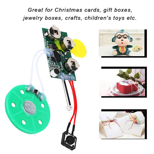 30-tal DIY gratulationskort Modul Light Sense Röst Ljudinspelning Chip (Single Play)