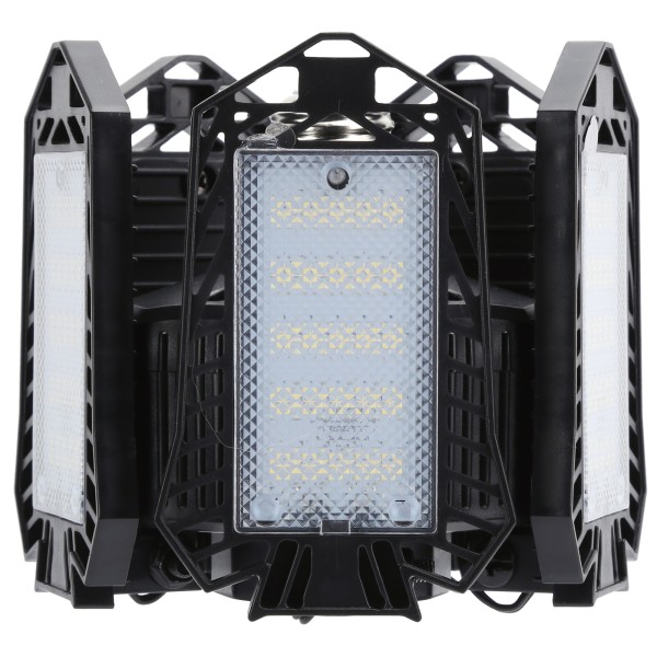 137LED garagelys med 5 blade 80W E27/E26 Deformerbar justerbar minedriftslampe 85-265V sort
