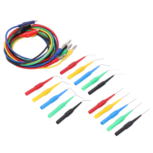 Bananstik testledningssæt Nikkelbelagte clips Tilbage sondestifter til multimeter 4 mm JT8005por