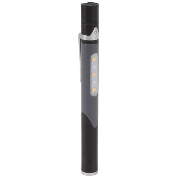 Penna ficklampa USB-laddning 3 ljuskällor LED-chip klämma design brett använd penna ljus ficklampa för reparation sjukhus svart