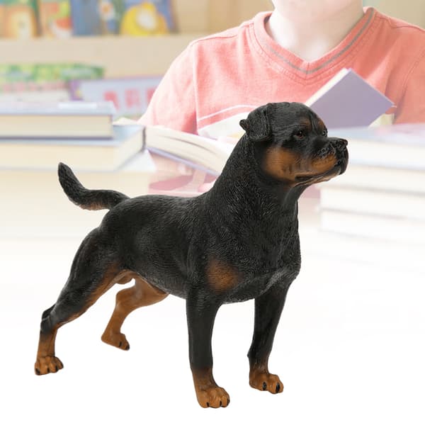 Rottweiler simuleringsmodell ornamenter skrivebordsdekorasjon pedagogisk leketøy for barn