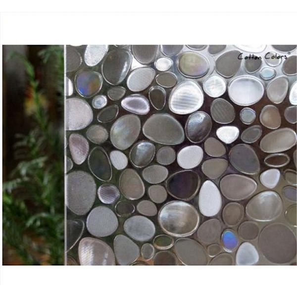 45x200cm Dekorativ fönsterfilm för integritet 3D färgljus transparent fönsterdekal för huskontor