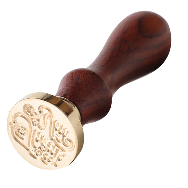 Europeisk trehåndtak Antik Retro Bryllupsinvitasjon Hilsen Voksforseglingsstempel #2
