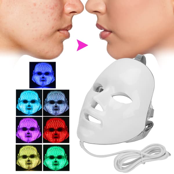 LED Photon Hudforyngelsesmaskin Fargelysterapi Ansiktsskjold (US Plug 100‑240V)
