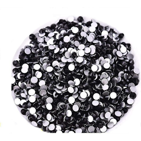 Liimattavat Crystal Flatback -strassit (ss20 576 kpl, Jet) 4,8 mm